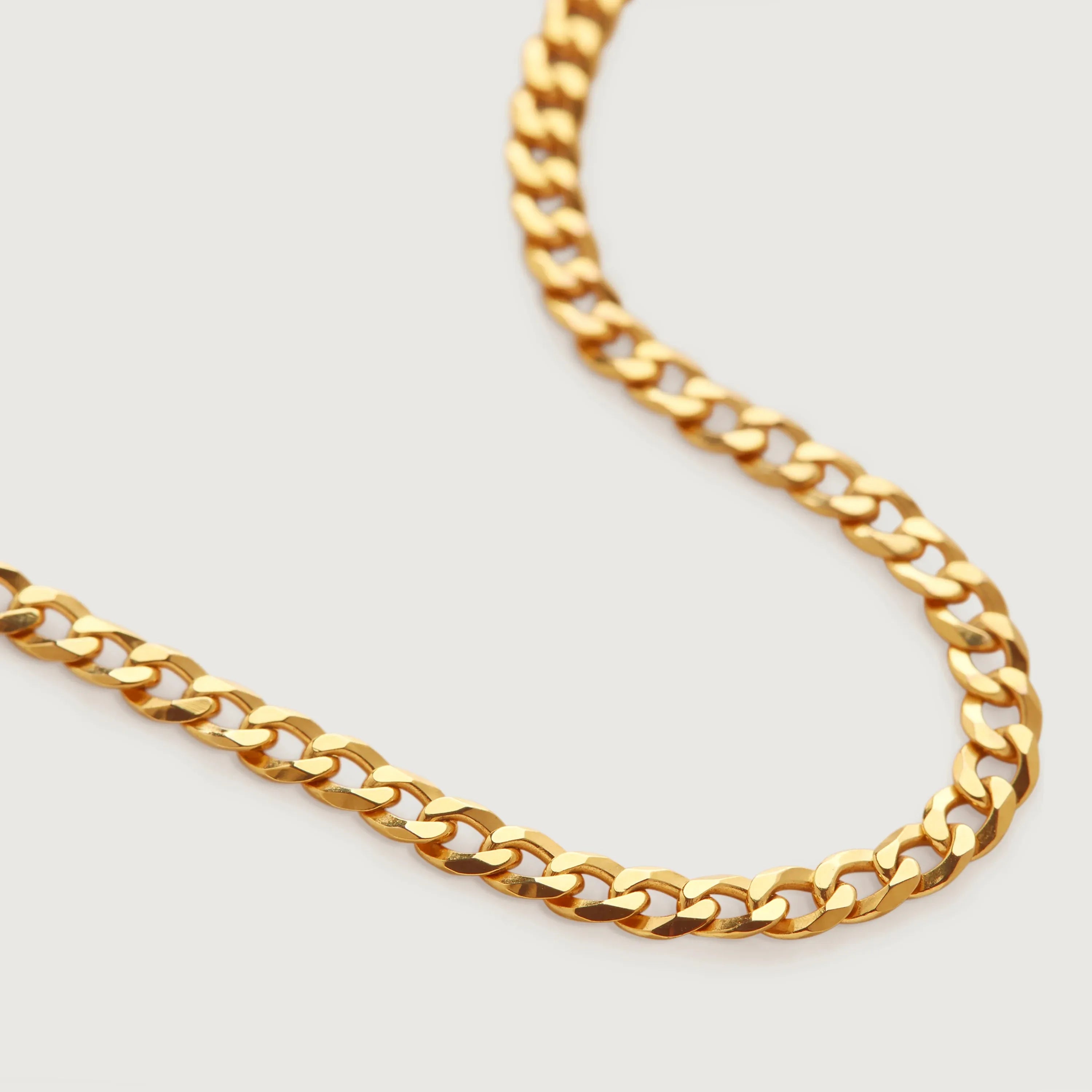Curb Chain Necklace | 18K Yellow Gold - 4A